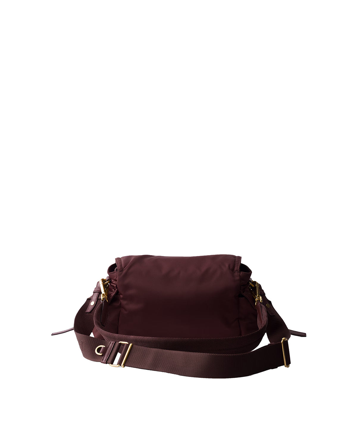 PRADA Medium Explore Re-Nylon Shoulder Bag With Flap | Burgundy
