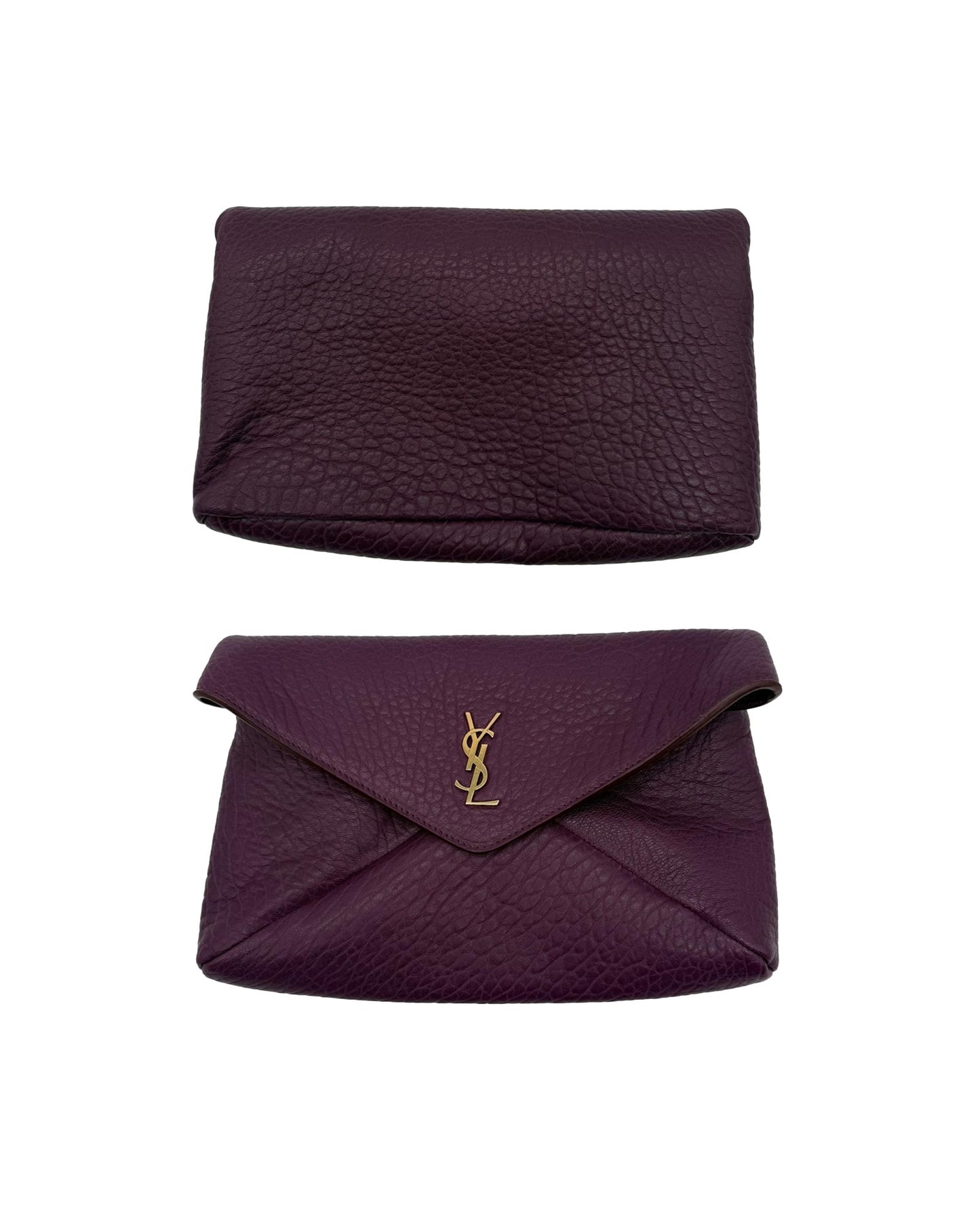SAINT LAURENT Large Cassandre Envelope Pouch in Lambskin