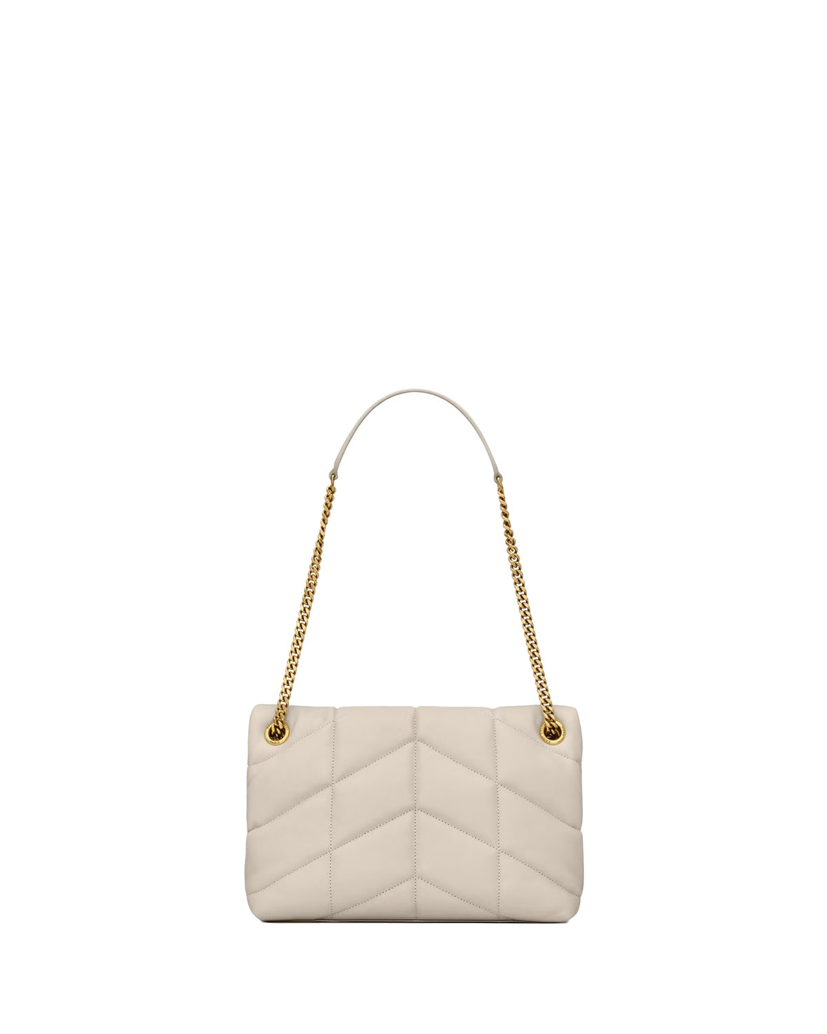 SAINT LAURENT Small Puffer Bag In Nappa Leather | Vintage White