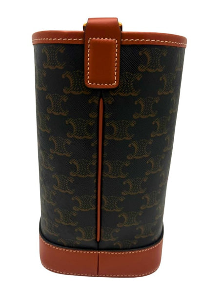 CELINE Small  Bucket In Triomphe Canvas & Calfskin