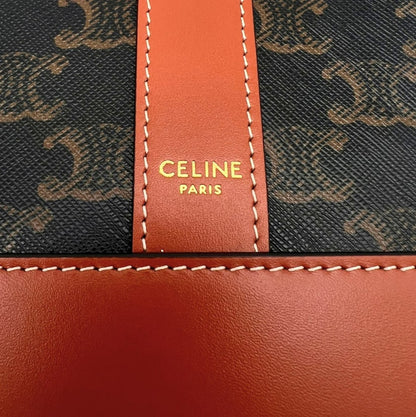 CELINE Small  Bucket In Triomphe Canvas & Calfskin