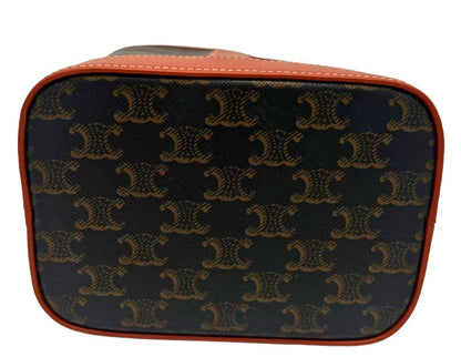 CELINE Small  Bucket In Triomphe Canvas & Calfskin