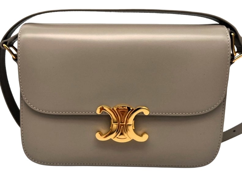 CELINE Classique Triomphe Bag In Shiny Calfskin