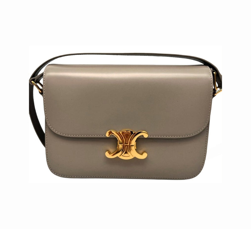 CELINE Classique Triomphe Bag In Shiny Calfskin