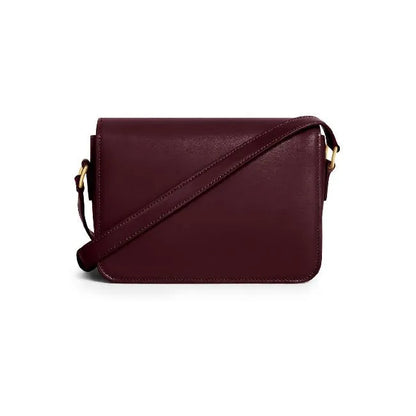 CELINE Teen Triomphe Bag in Shiny Calfskin | Burgundy