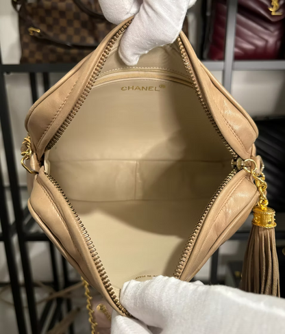 Chanel Vintage CC Camera Bag w/ 24K Gold Plating