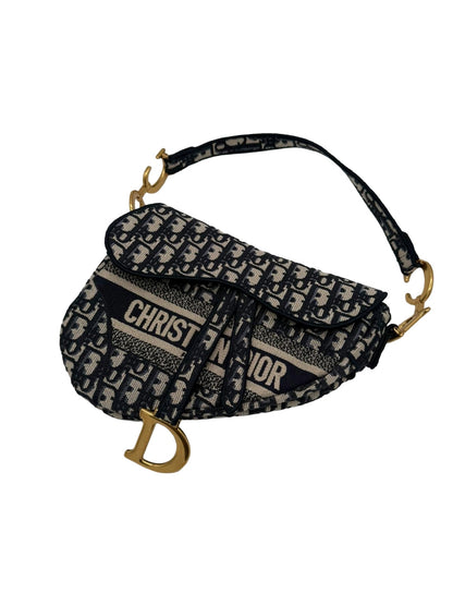 DIOR Medium Saddle Bag Oblique Embroidery