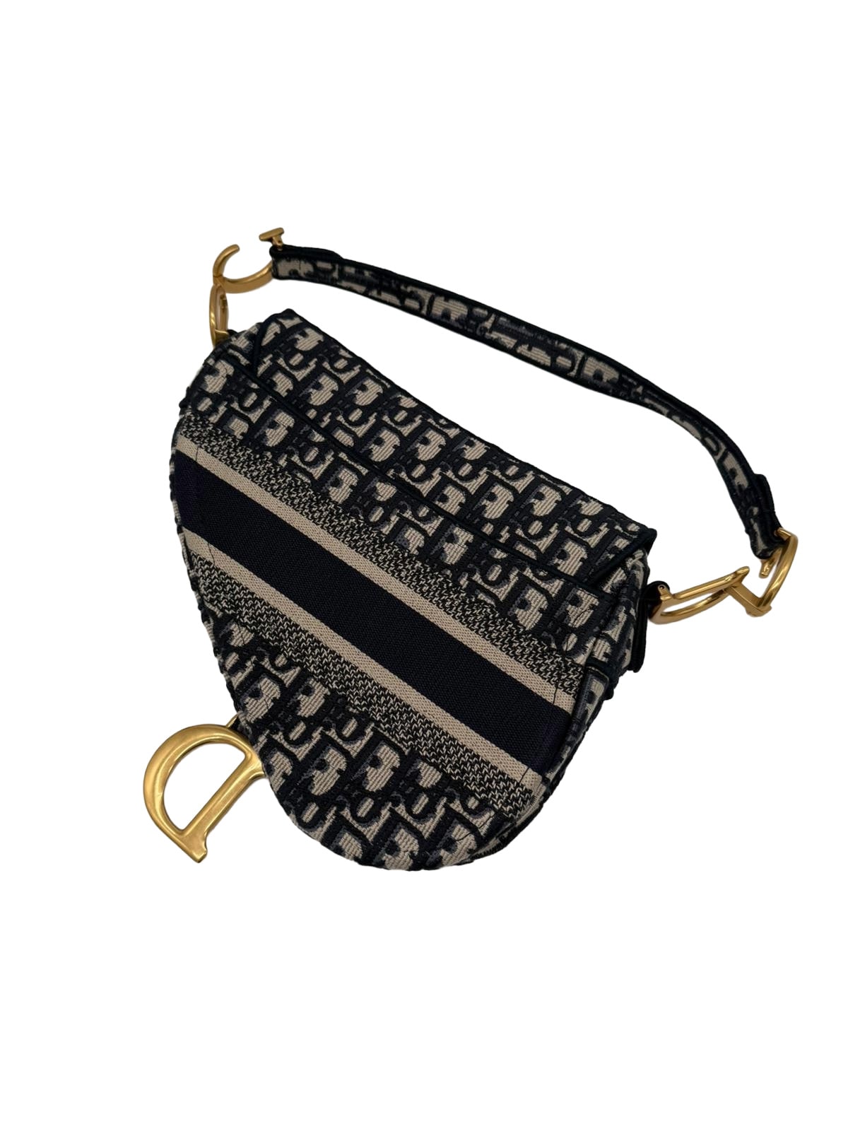 DIOR Medium Saddle Bag Oblique Embroidery