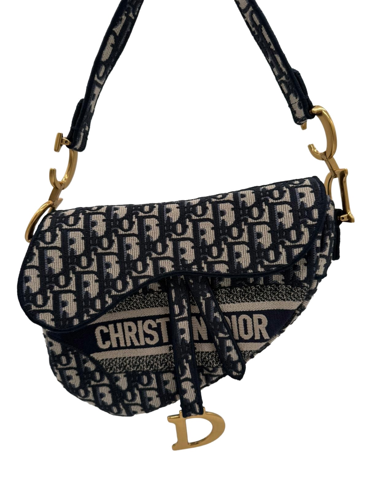 DIOR Medium Saddle Bag Oblique Embroidery