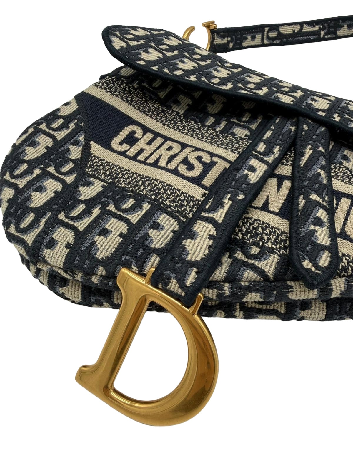 DIOR Medium Saddle Bag Oblique Embroidery