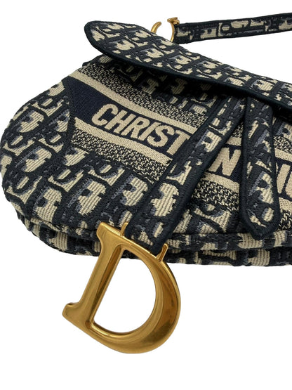 DIOR Medium Saddle Bag Oblique Embroidery