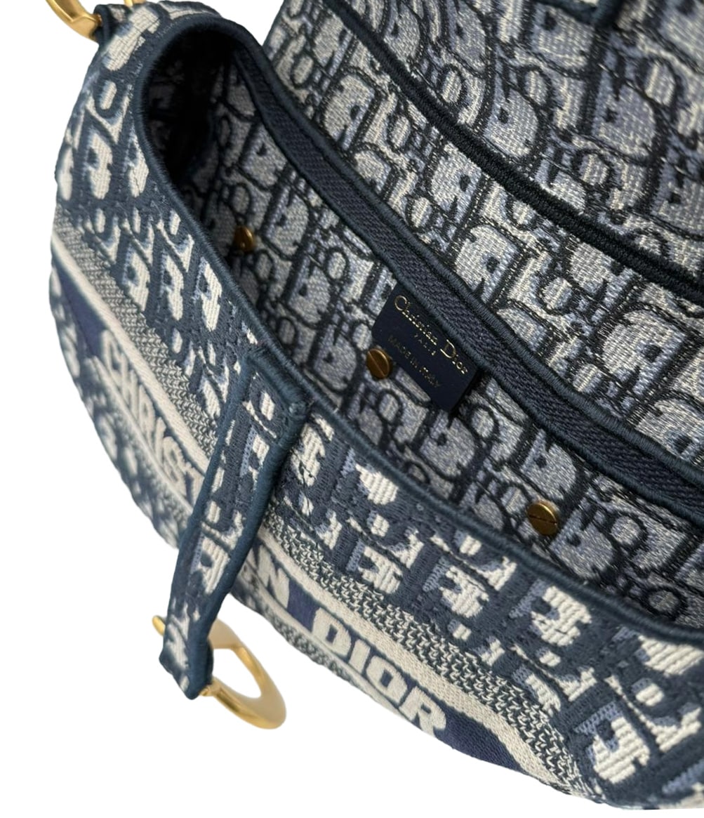 DIOR Medium Saddle Bag Oblique Embroidery