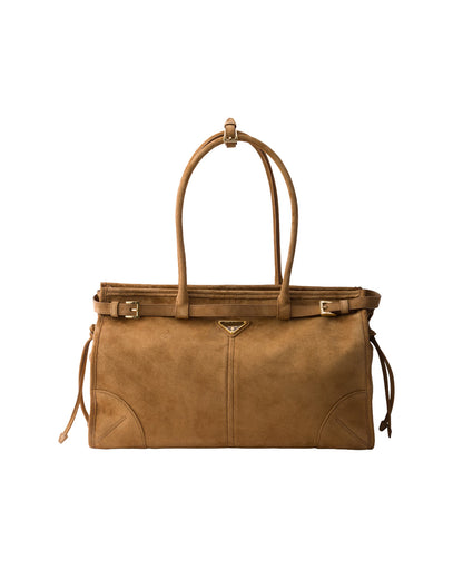 PRADA Large Bonnie Suede Bag