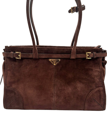 PRADA Large Bonnie Suede Bag