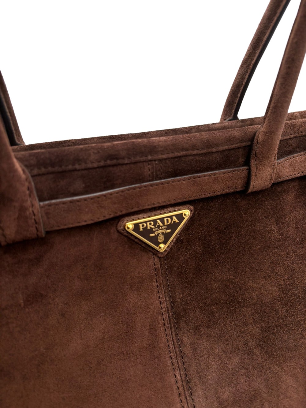 PRADA Large Bonnie Suede Bag