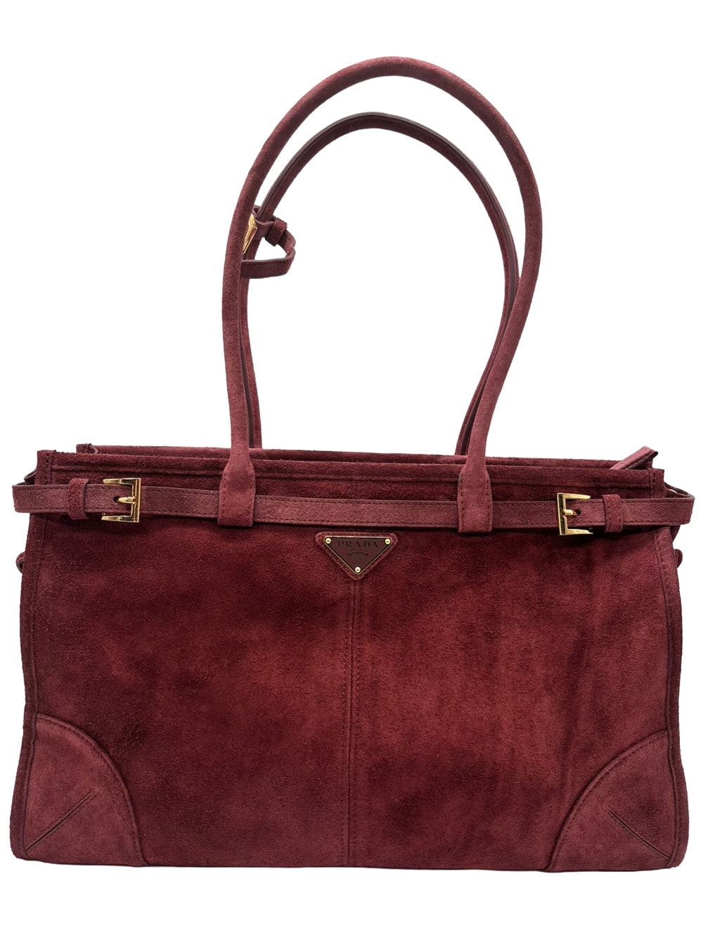 PRADA Large Bonnie Suede Bag