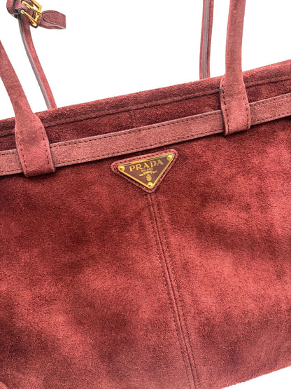 PRADA Large Bonnie Suede Bag