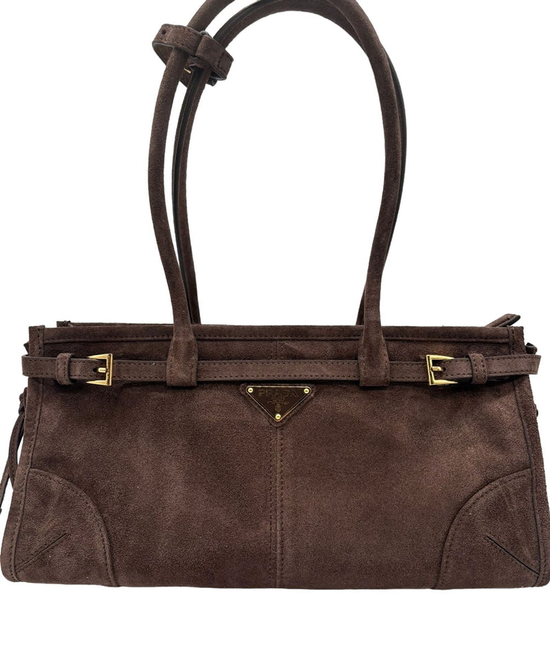 PRADA Medium Bonnie Suede Bag
