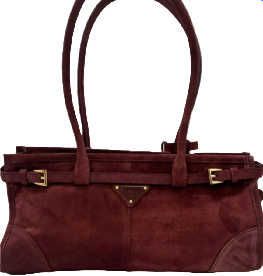 PRADA Medium Bonnie Suede Bag