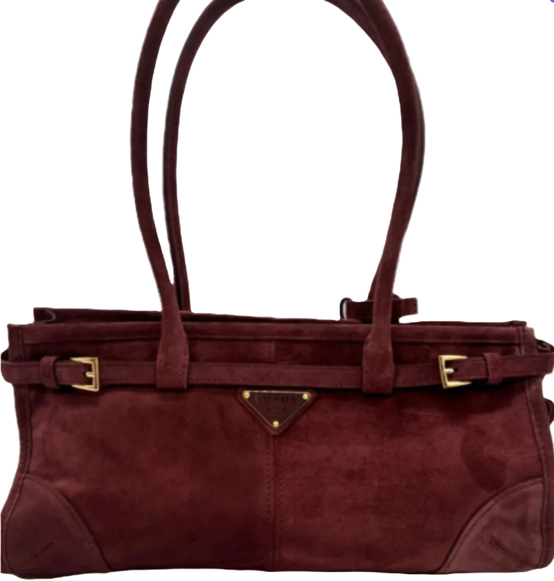 PRADA Medium Bonnie Suede Bag