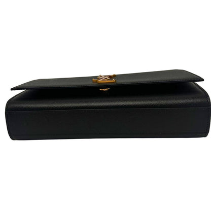 SAINT LAURENT Medium Kate Chain Bag In Grain De Poudre Embossed Leather