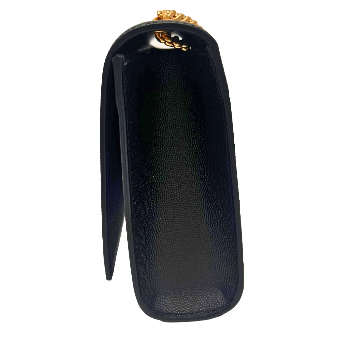 SAINT LAURENT Medium Kate Chain Bag In Grain De Poudre Embossed Leather