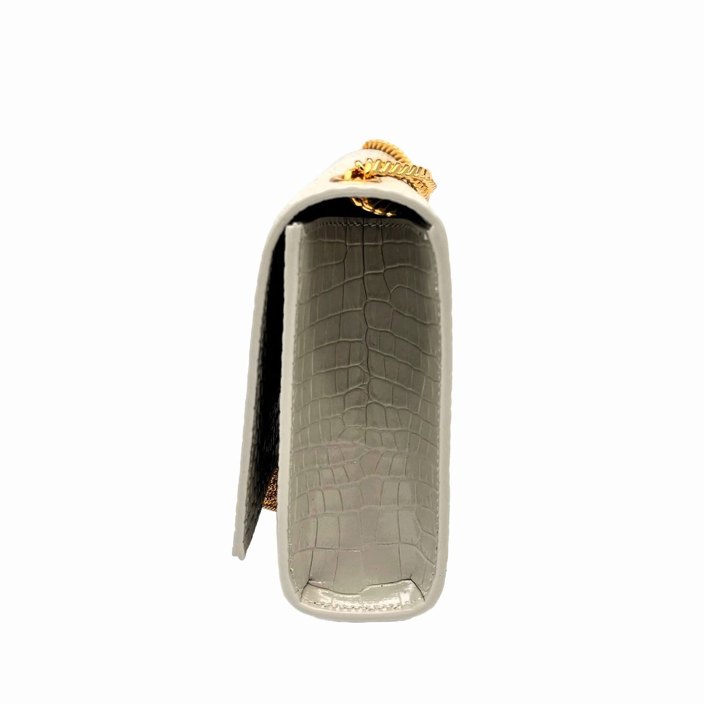 SAINT LAURENT Medium Kate Tassel In Crocodile Embossed Leather