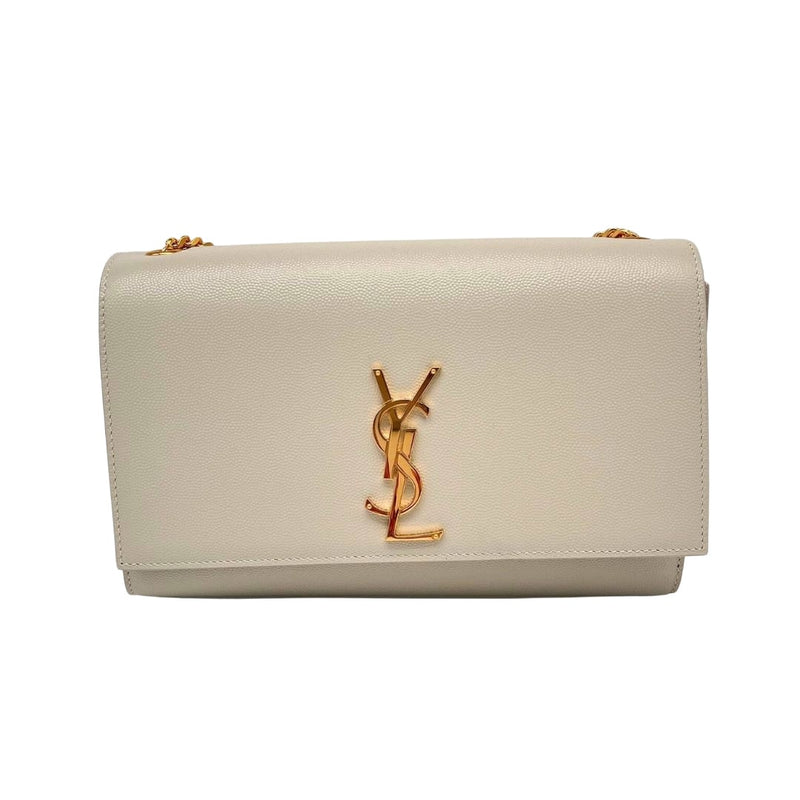 SAINT LAURENT Medium Kate Chain Bag In Grain De Poudre Embossed Leather