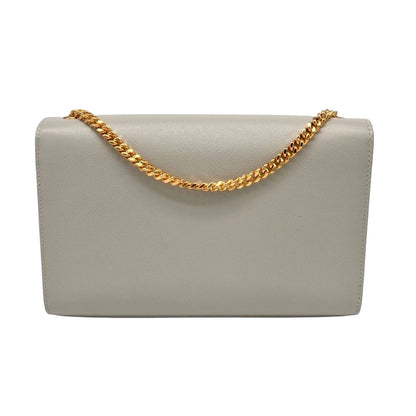 SAINT LAURENT Medium Kate Chain Bag In Grain De Poudre Embossed Leather
