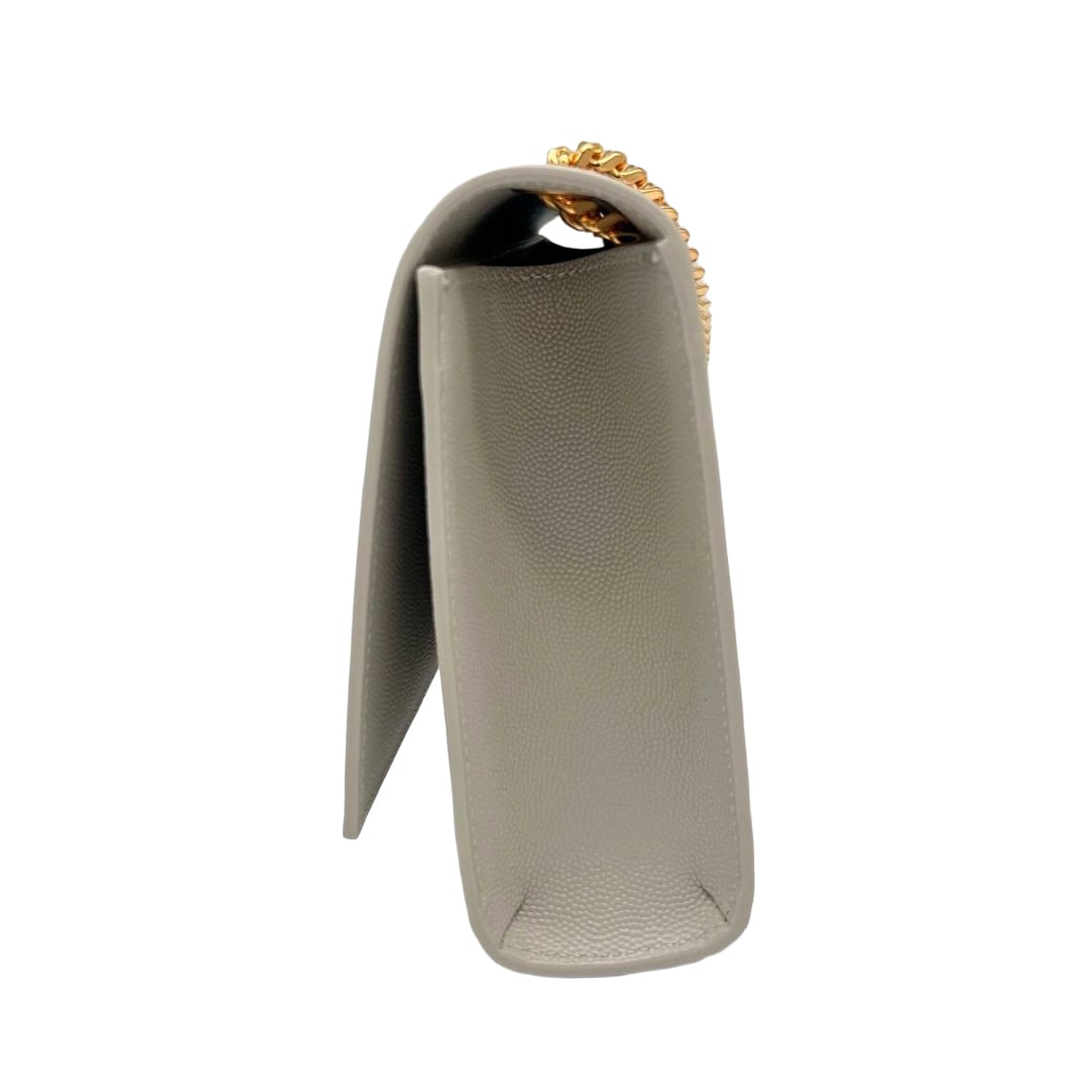 SAINT LAURENT Medium Kate Chain Bag In Grain De Poudre Embossed Leather