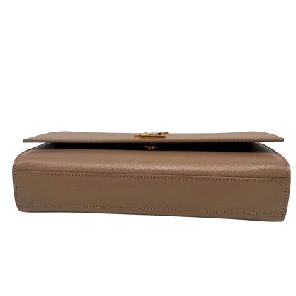 SAINT LAURENT Medium Kate Chain Bag In Grain De Poudre Embossed Leather