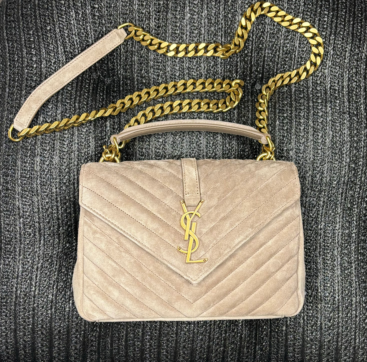 Saint Laurent Medium College/Suede