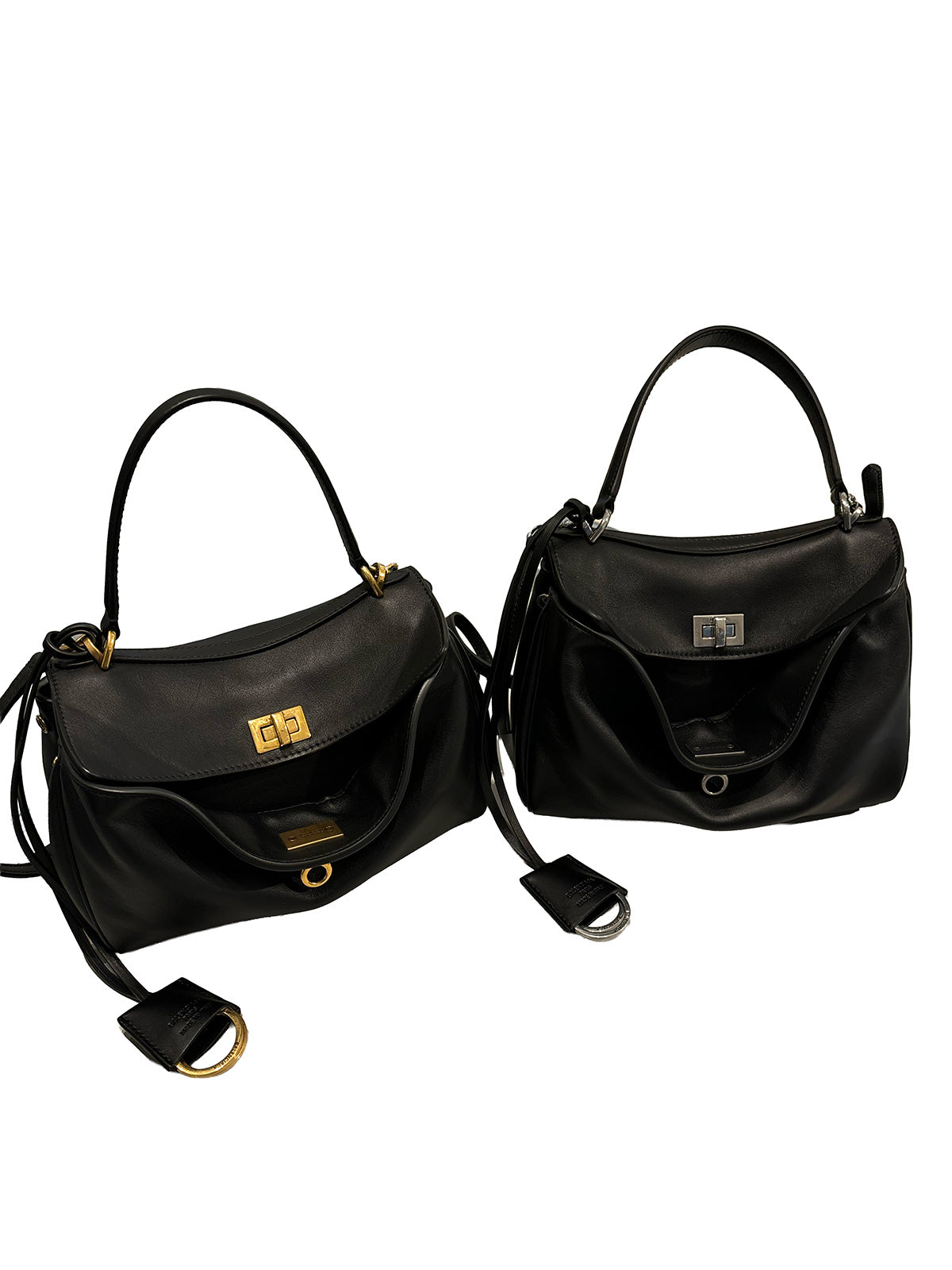 BALENCIAGA Mini Rodeo Bag In Smooth Calfskin | Black With Aged Silver