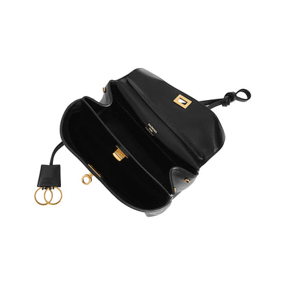 BALENCIAGA Mini Rodeo Bag In Smooth Calfskin | Black With Aged Gold