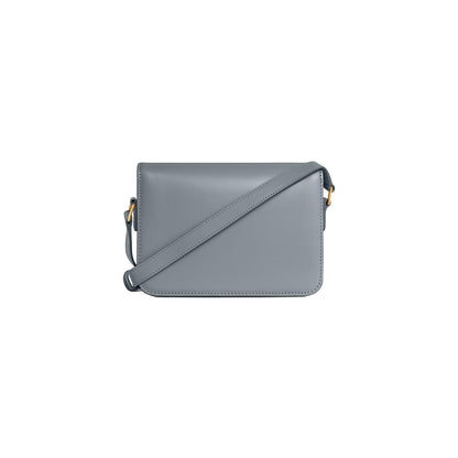 CELINE Classique Triomphe Bag In Shiny Calfskin | Blue Gris