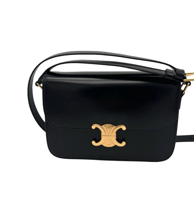 CELINE Classique Triomphe Bag In Shiny Calfskin