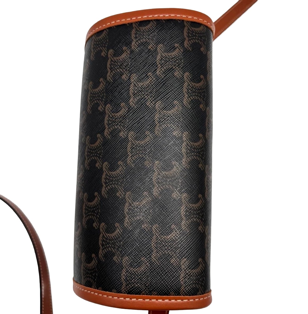 CELINE Medium Folco Bag In Triomphe Canvas & Calfskin