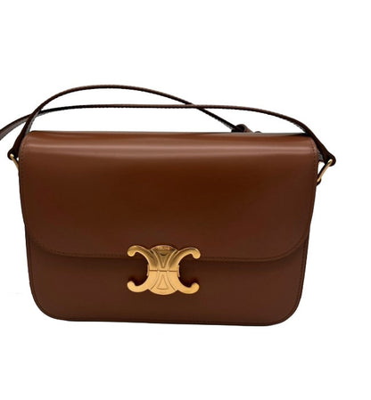 CELINE Classique Triomphe Bag In Shiny Calfskin