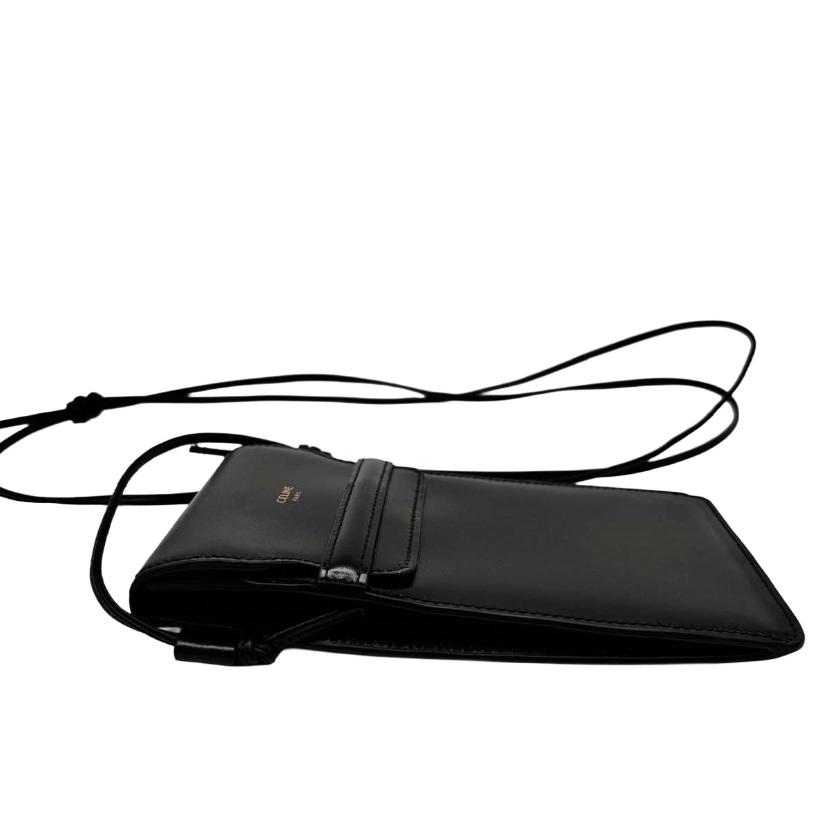 Celine Phone Pouch with Flap in Smooth Calfskin