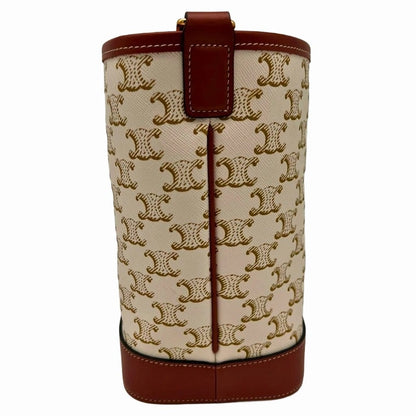 CELINE Small Bucket Bag in Triomphe Canvas and Calfskin
