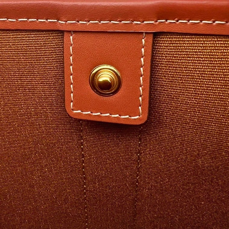 CELINE Small Bucket Bag in Triomphe Canvas and Calfskin