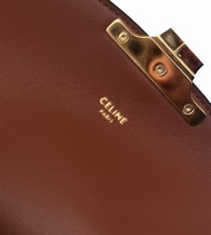 CELINE Teen Triomphe Bag in Triomphe Canvas and Calfskin
