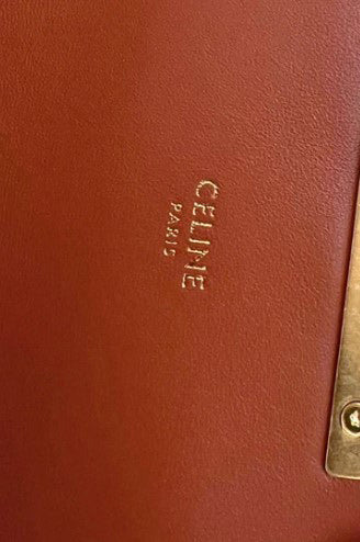 CELINE Teen Triomphe Bag In Triomphe Canvas & Calfskin