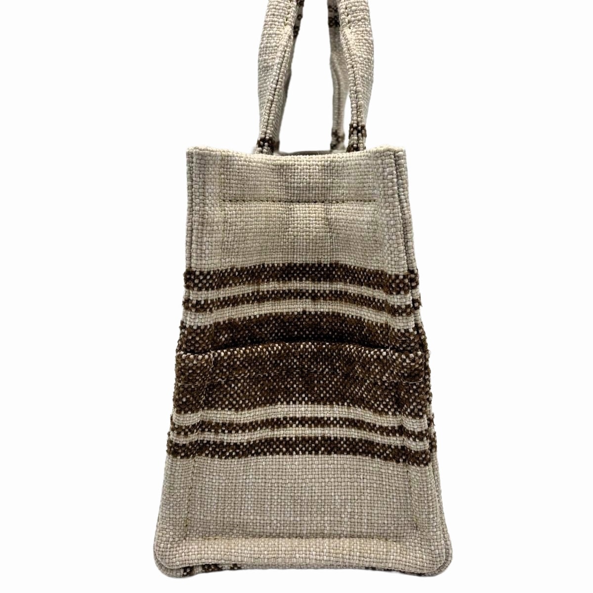 CELINE Thais Tote in Striped Textile with Celine Jacquard