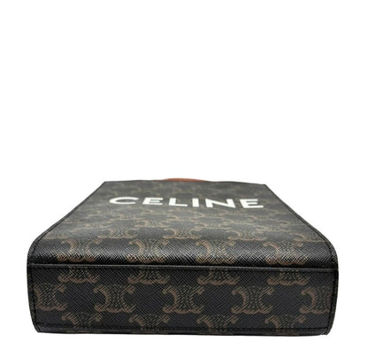 CELINE Mini Vertical Cabas In Triomphe Canvas With Celine Print