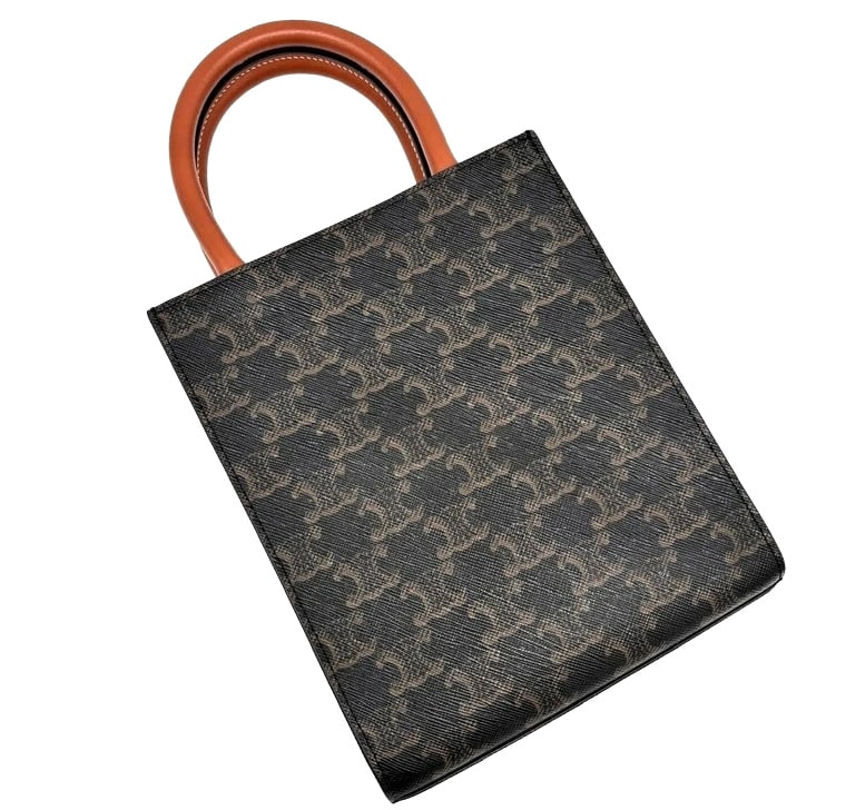 CELINE Mini Vertical Cabas In Triomphe Canvas With Celine Print