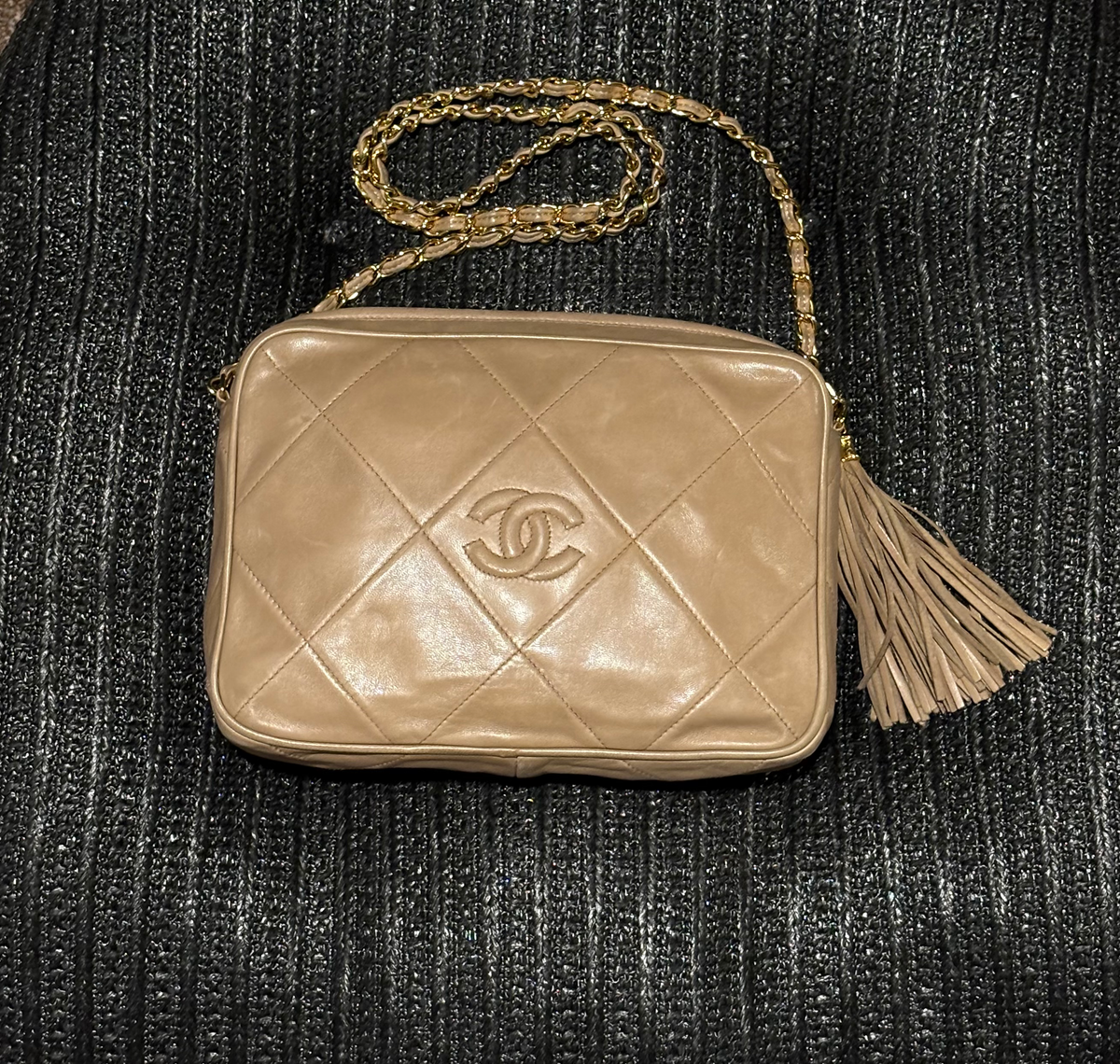 Chanel Vintage CC Camera Bag w/ 24K Gold Plating