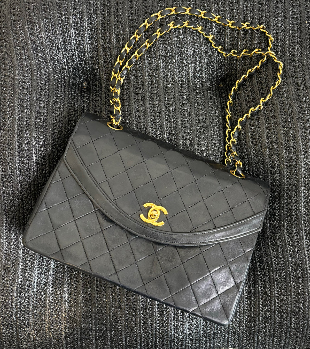 Chanel Vintage Round Flap w/ 24K Gold Plating
