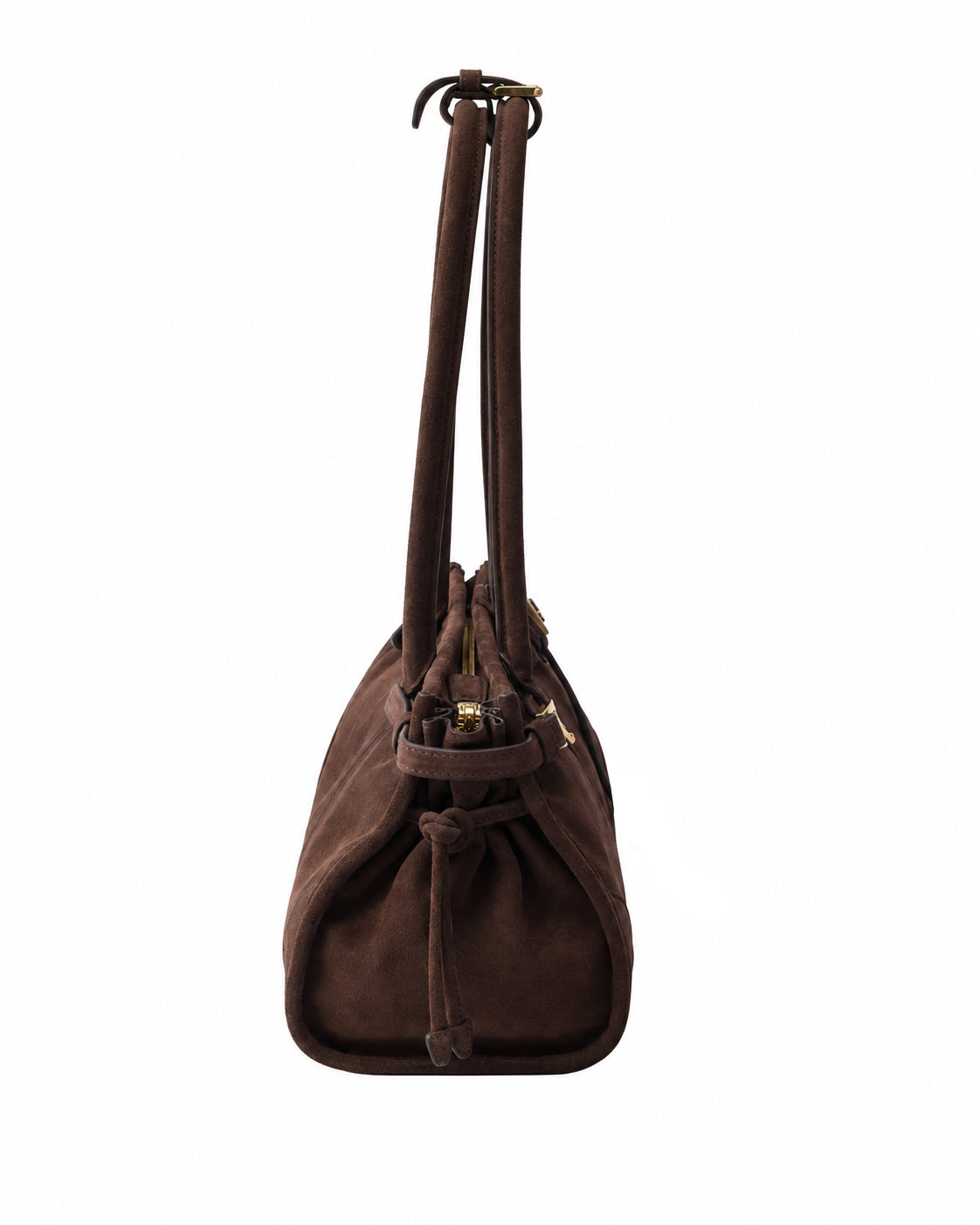 PRADA Medium Bonnie Bag In Calfskin Suede | Chocolate
