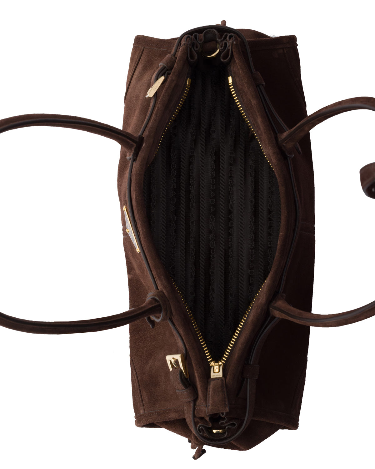 PRADA Medium Bonnie Bag In Calfskin Suede | Chocolate